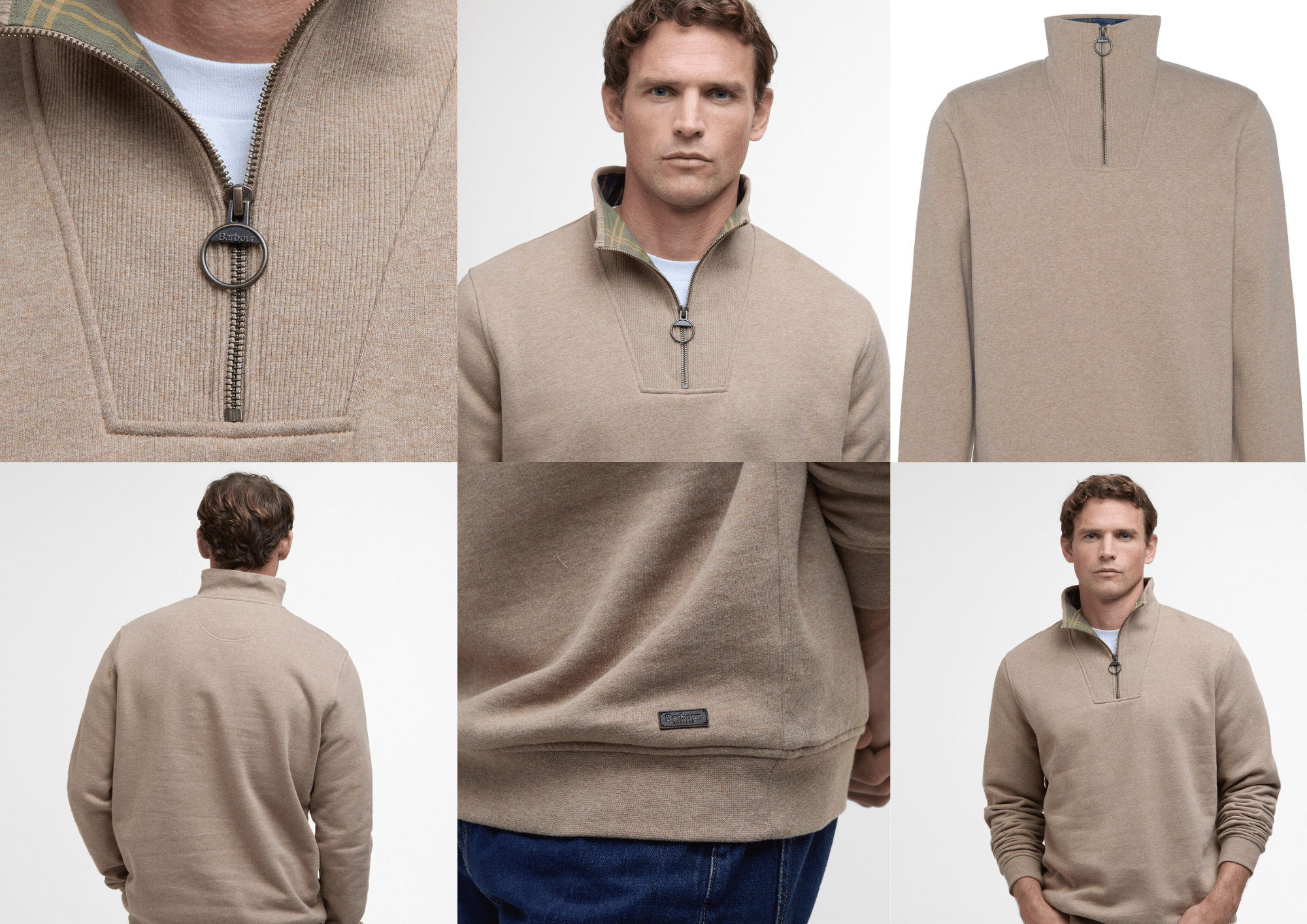 Nouvelle collection Barbour pour homme Printemps-Été 2025 - Sweat barbour half zip nelson