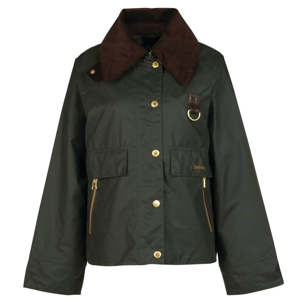 Veste courte coton huilé femme catton spey sage