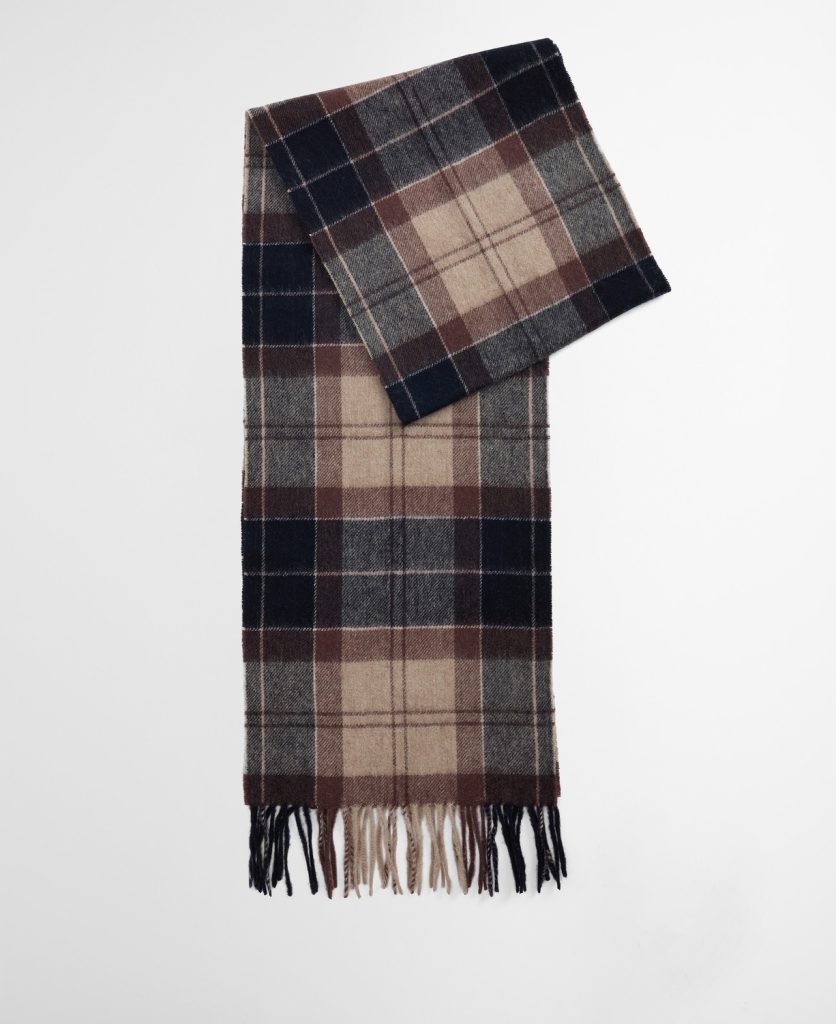 Echarpe en laine et cachemire gardenia tartan Barbour
