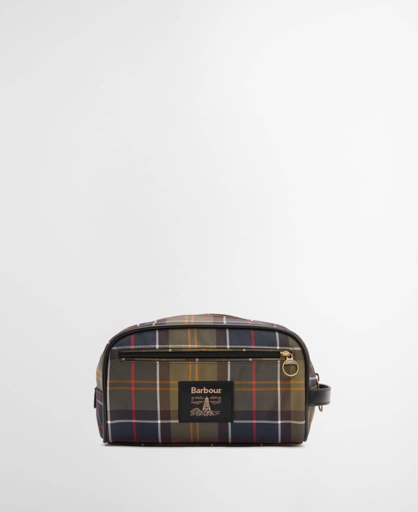 Trousse de toilette en tartan barbour