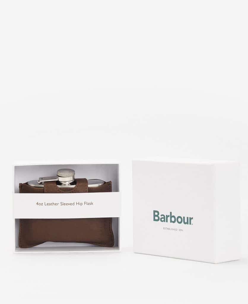 Flasque en cuir Barbour