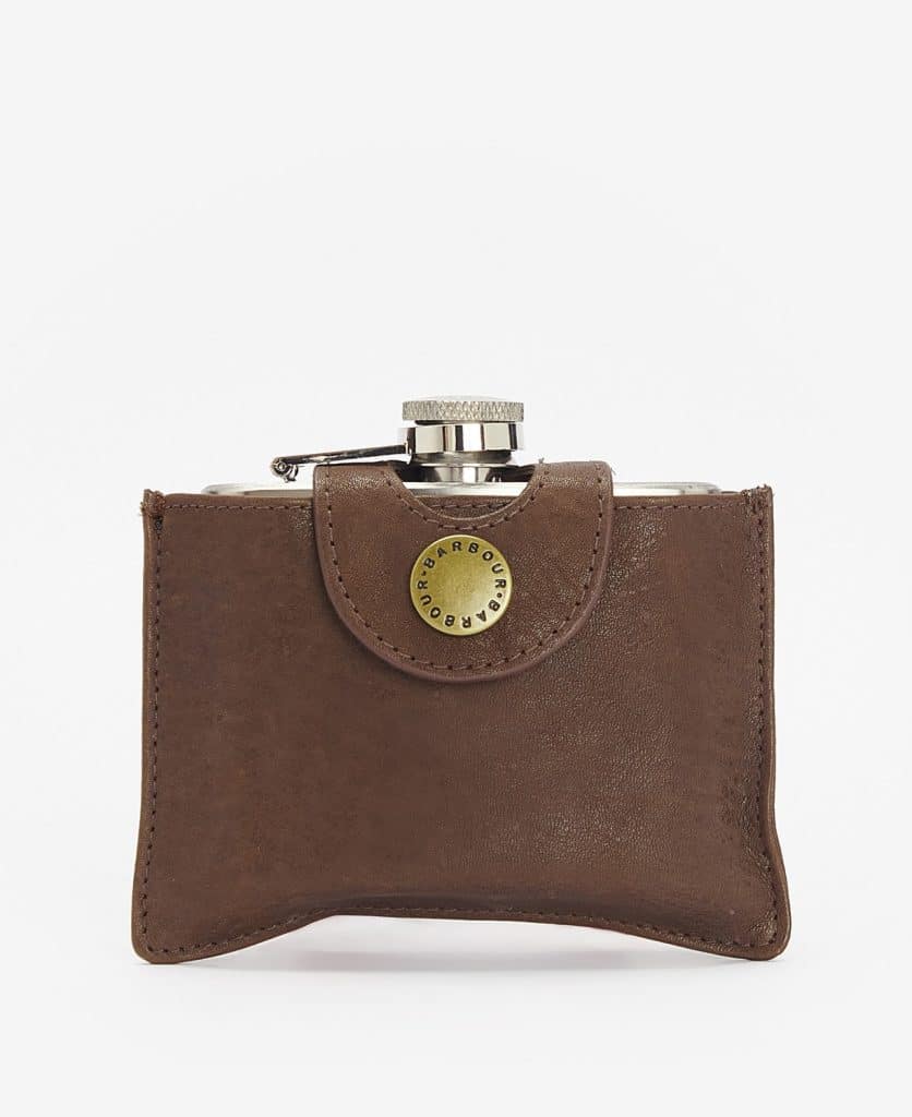 Flasque en cuir Barbour