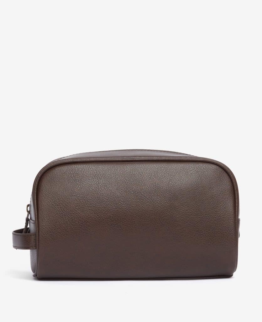 Trousse de toilette en cuir Barbour