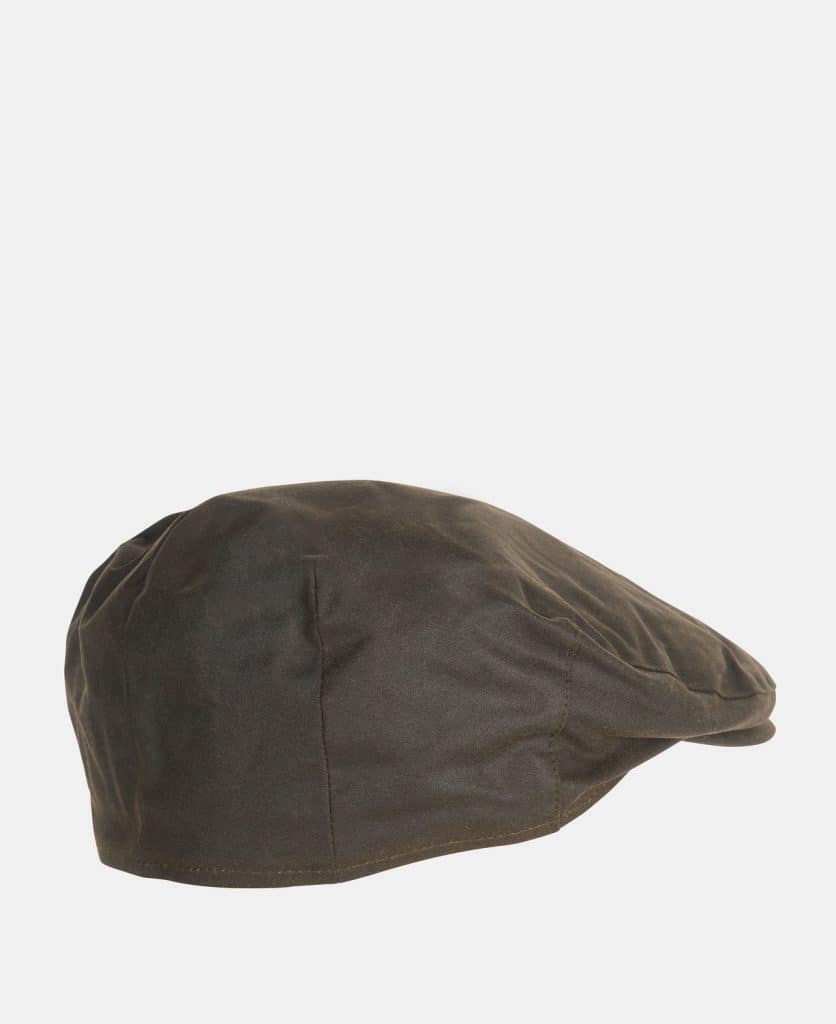 Casquette plate huilée et laine Cheviot Barbour