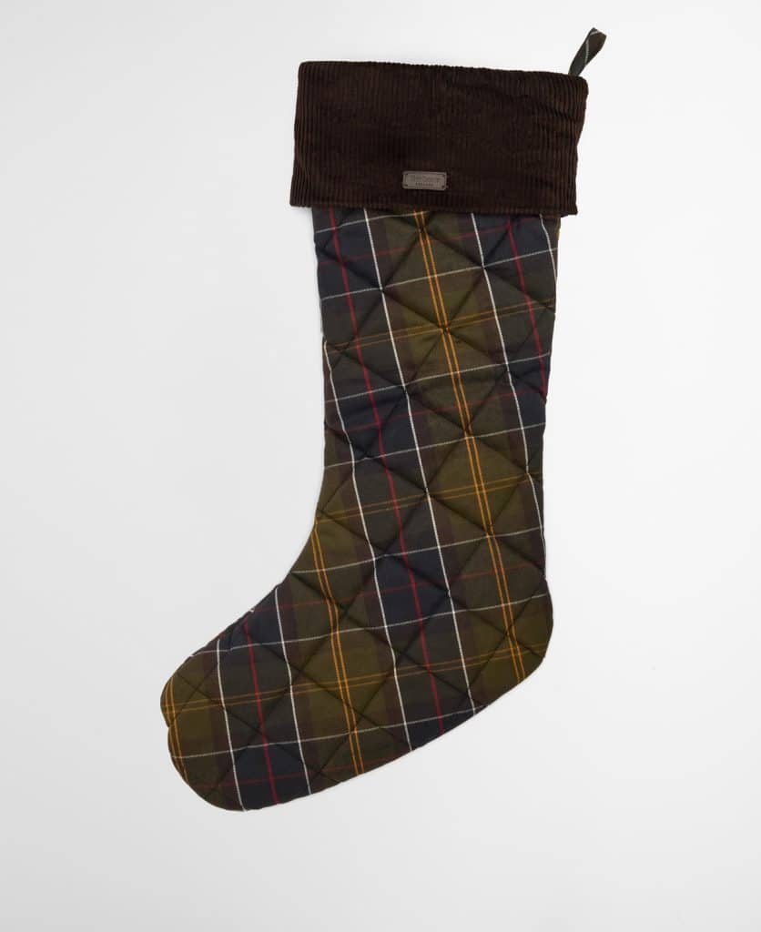 Chaussette de Noël en tartan Barbour