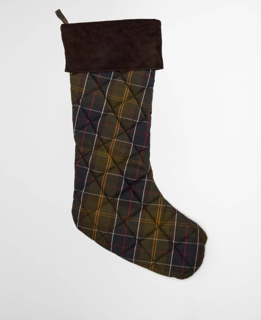 Chaussette de Noël en tartan Barbour