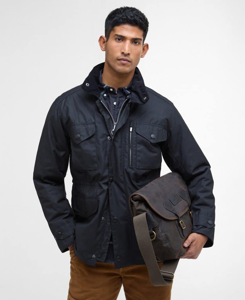 Sacoche en cuir et coton huilé Tarras Barbour