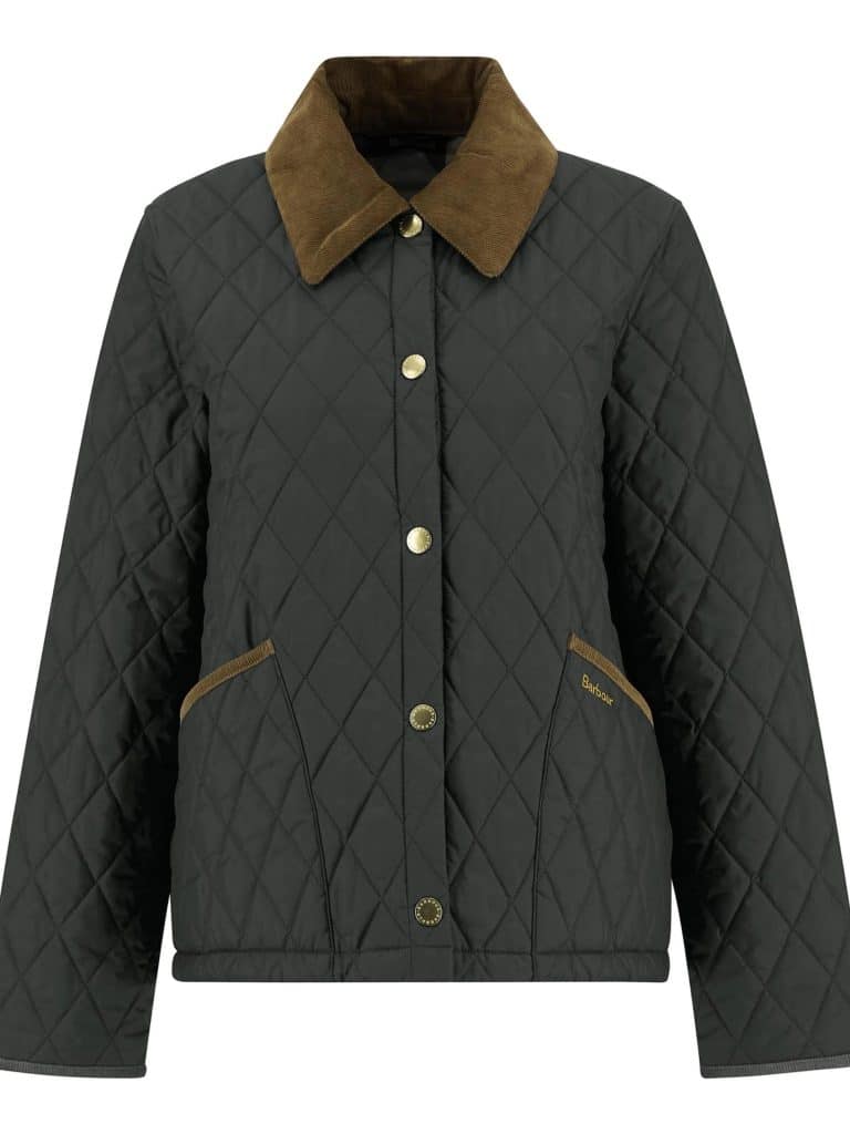 Veste matelassée courte femme vert kaki barbour cropped liddesdale