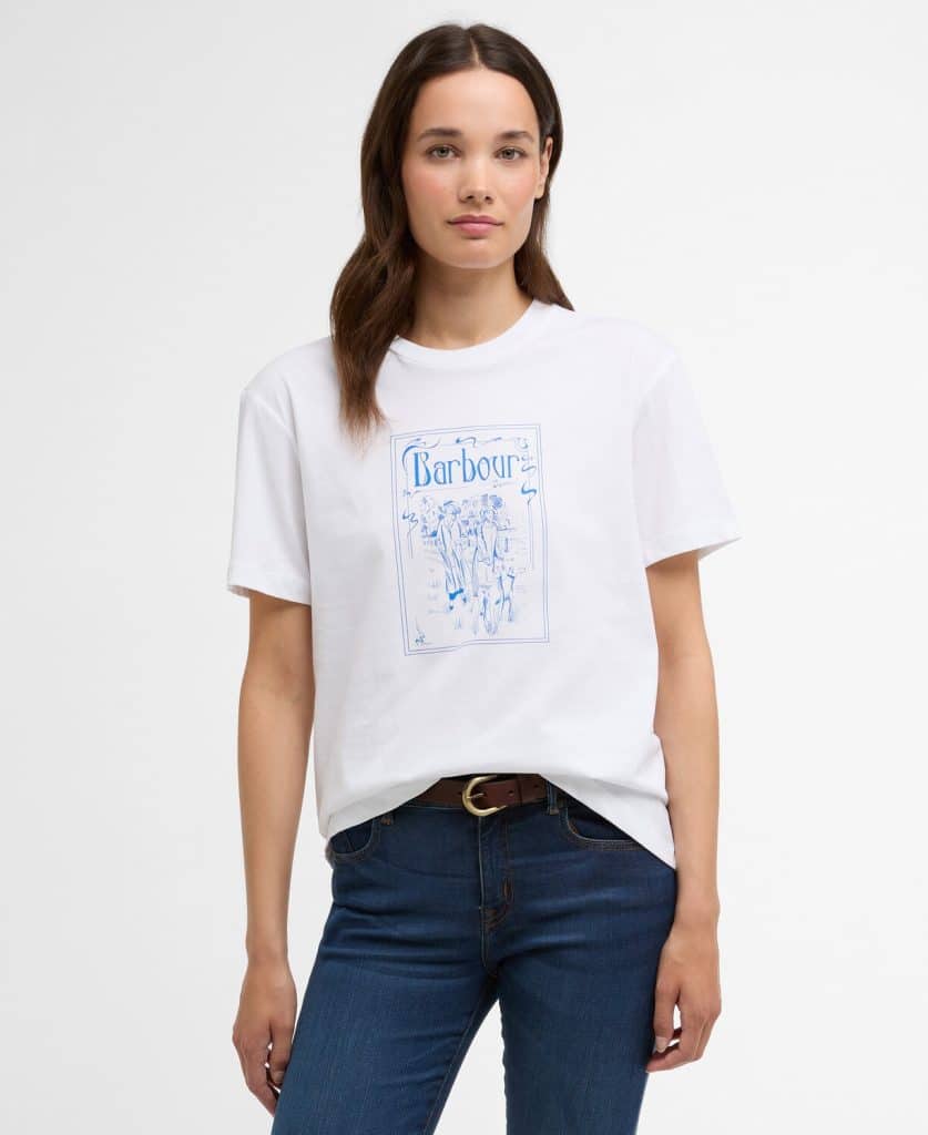 T-shirt femme hambleton Barbour blanc