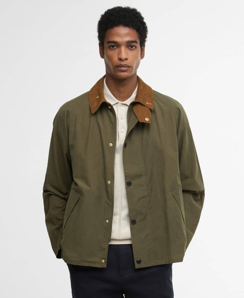 Veste en coton Icons Transport Casual Barbour vert olive