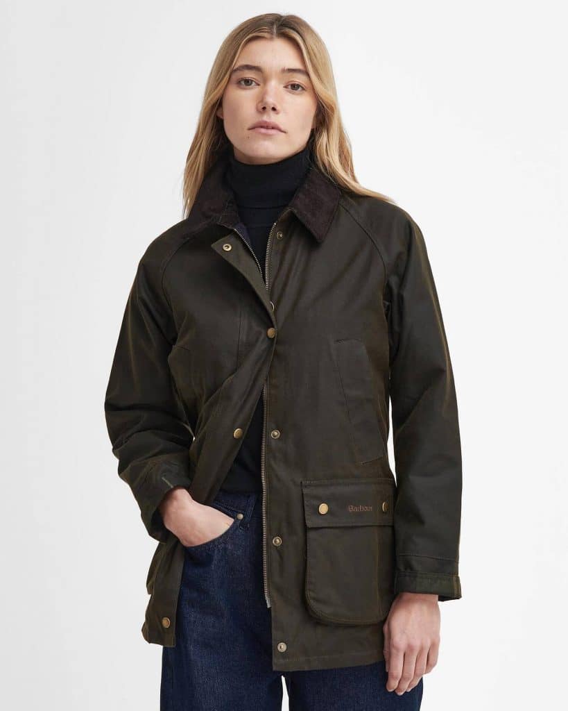 Veste huilée femme Barbour Acorn vert olive