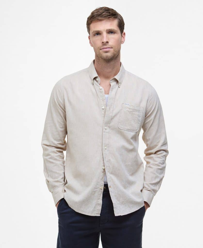Chemise homme lin coton Nelson Barbour
