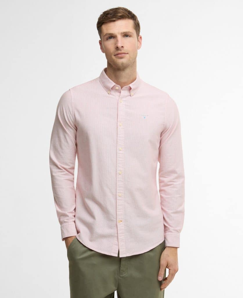 Chemise rayée rouge striped oxtown barbour red
